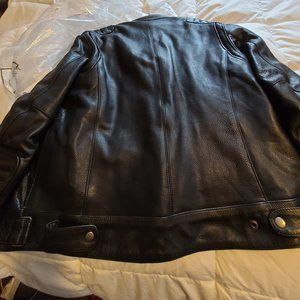 Men's leather riding jacket